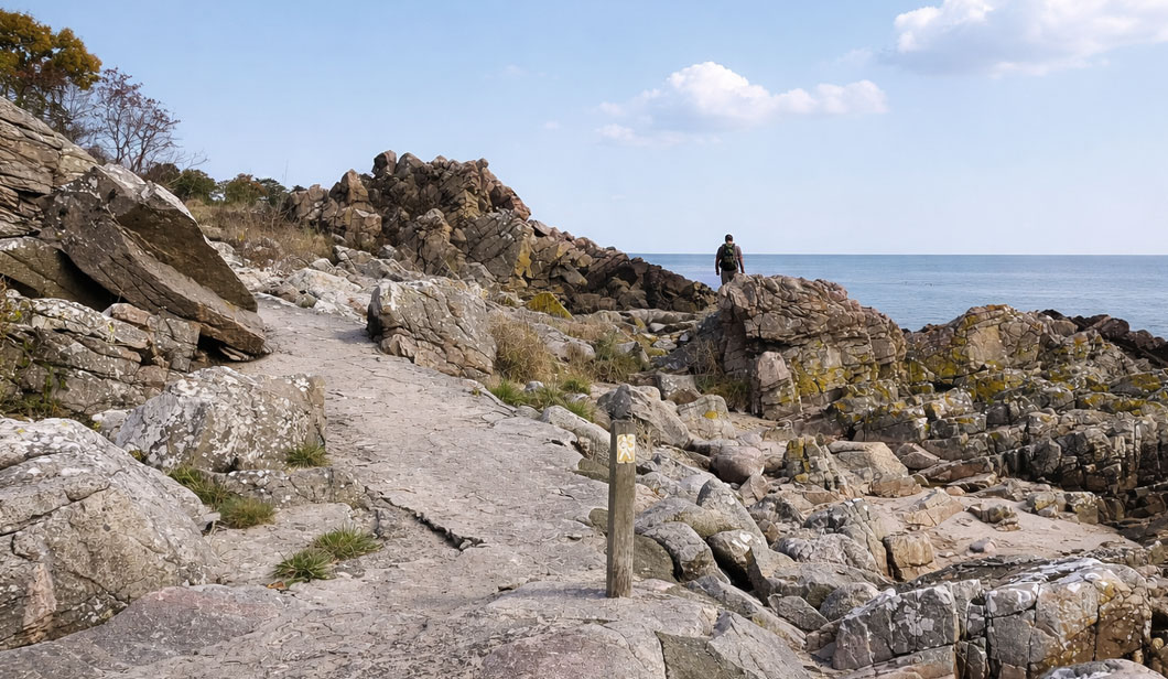 Sandkås – plaża, spacer