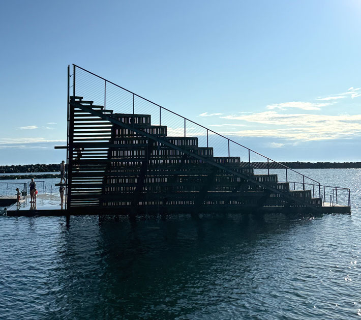 Pływające kąpielisko w Hasle