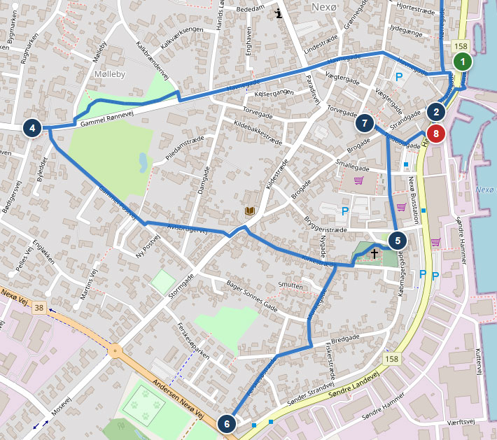 Spacer po Nexø - Mapa