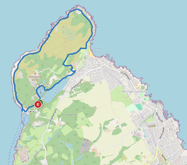 Pętla Hammerknuden – mapa trasy