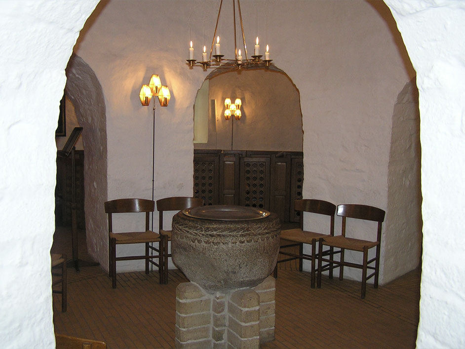 Wnętrze kościoła Østerlars