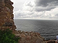 Widok na morze z ruin Hammershus